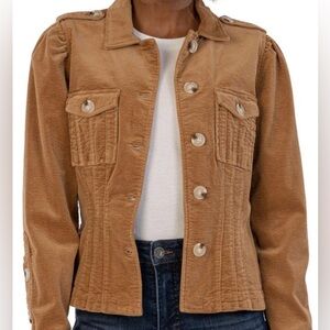 Kut from the Kloth Tan Corduroy Utility Jacket